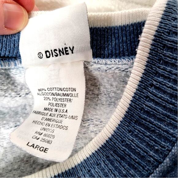 Vintage Disney Mickey Mouse Sweatshirt Large Blue USA Made 80s 90s Pullover - Picture 11 of 11
